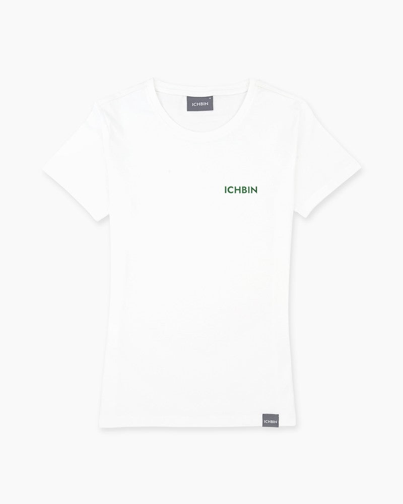 ICHBIN T-Shirt Damen Herzensgüte Weiß/Grün