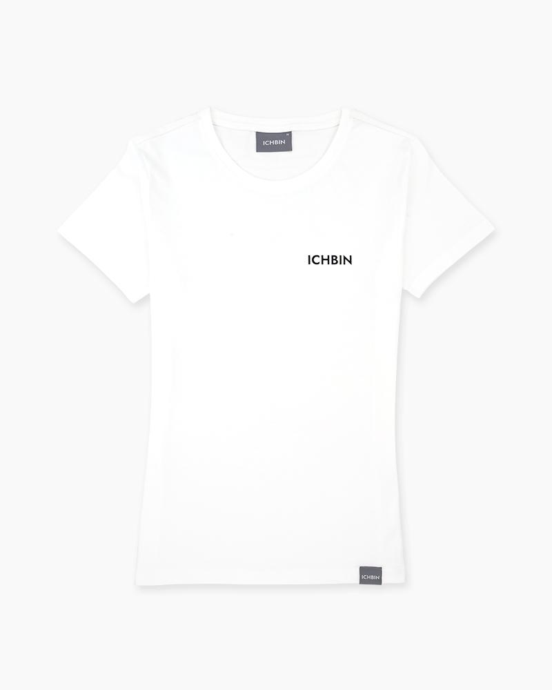 ICHBIN T-Shirt Damen Herzensgüte Weiß/Schwarz