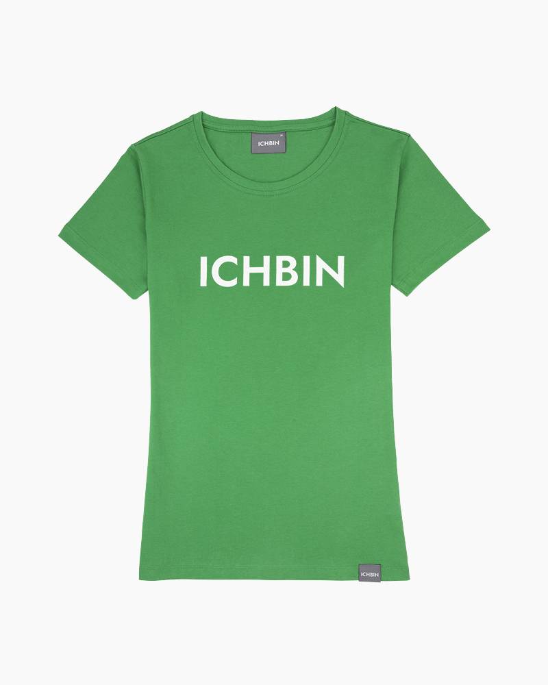 ICHBIN T-Shirt Damen Lebensfreude Grün/Weiß