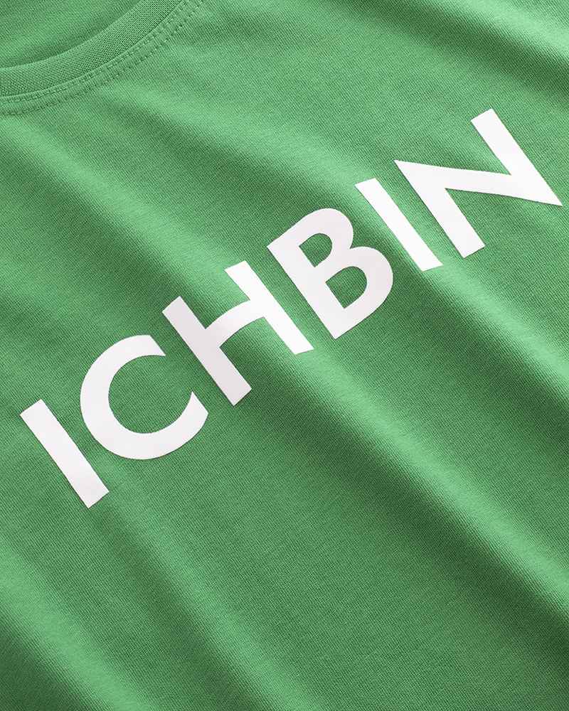 ICHBIN T-Shirt Damen Lebensfreude Grün/Weiß