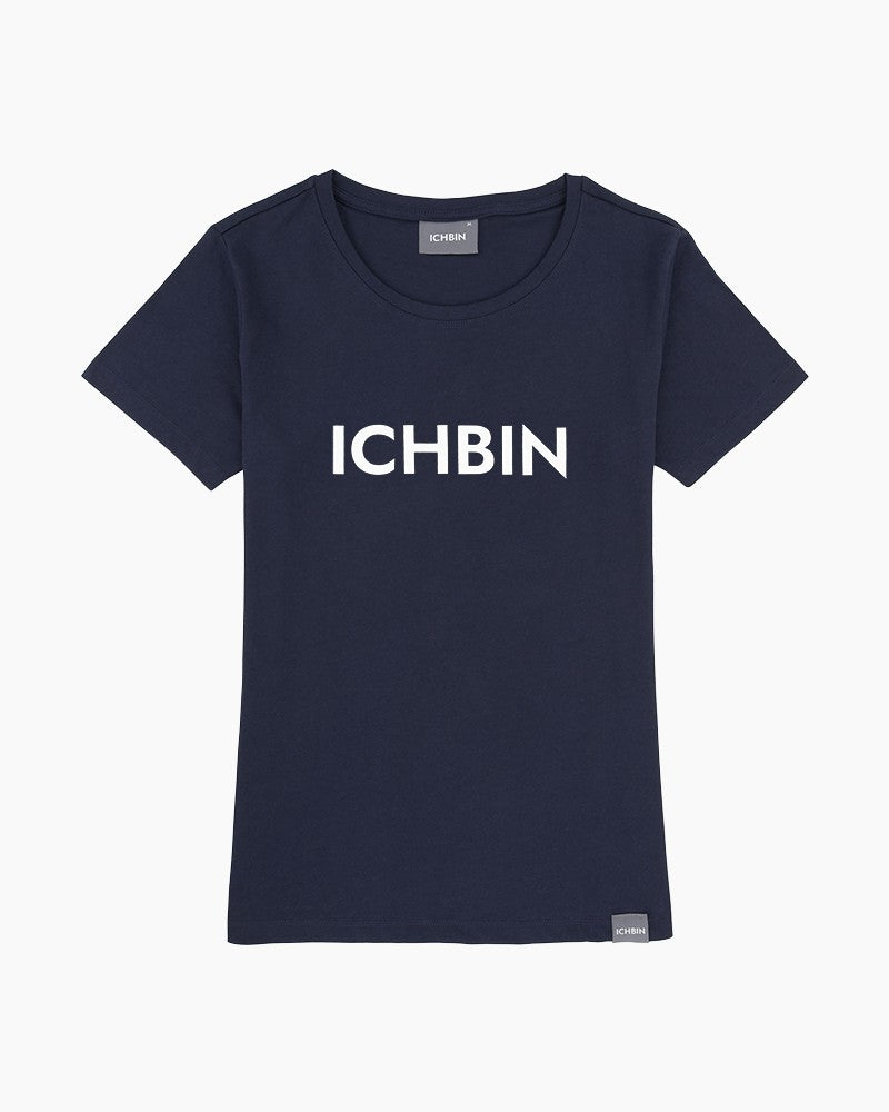ICHBIN T-Shirt Damen Lebensfreude Navy/Weiß