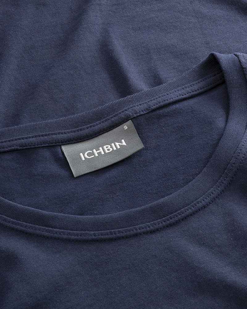 ICHBIN T-Shirt Damen Navy Nackenlabel