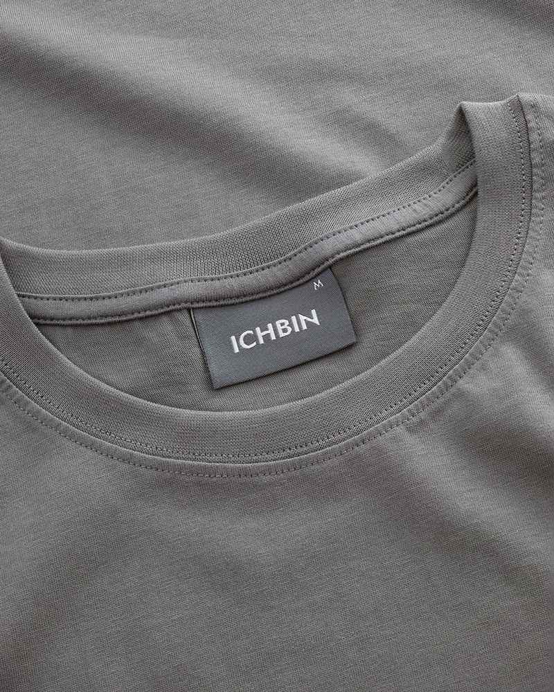 ICHBIN T-Shirt Herren Grau Nackenlabel