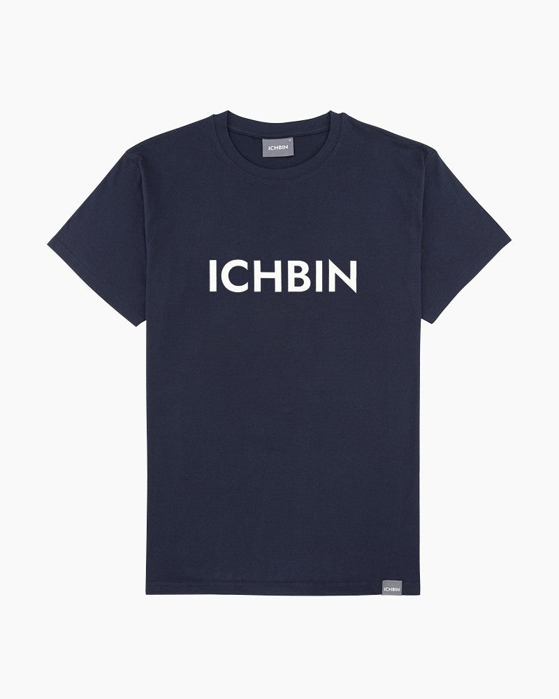 ICHBIN T-Shirt Herren Lebensfreude Navy/Weiß