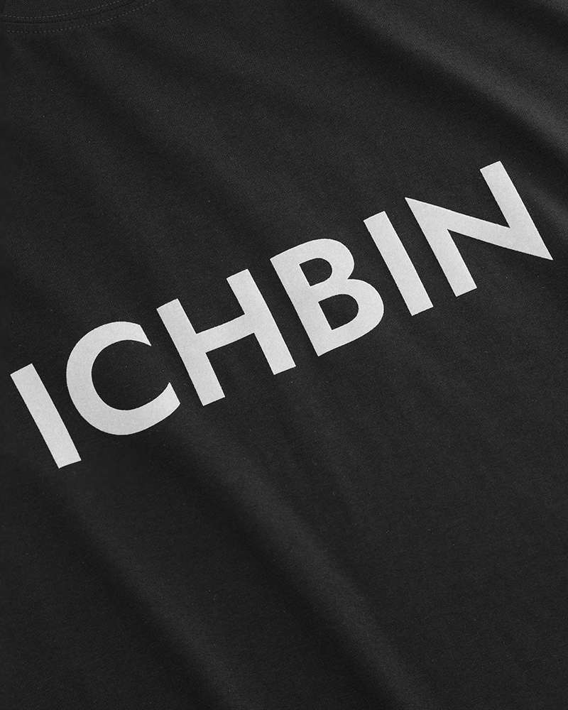 ICHBIN T-Shirt Herren Lebensfreude Schwarz/Hellgrau
