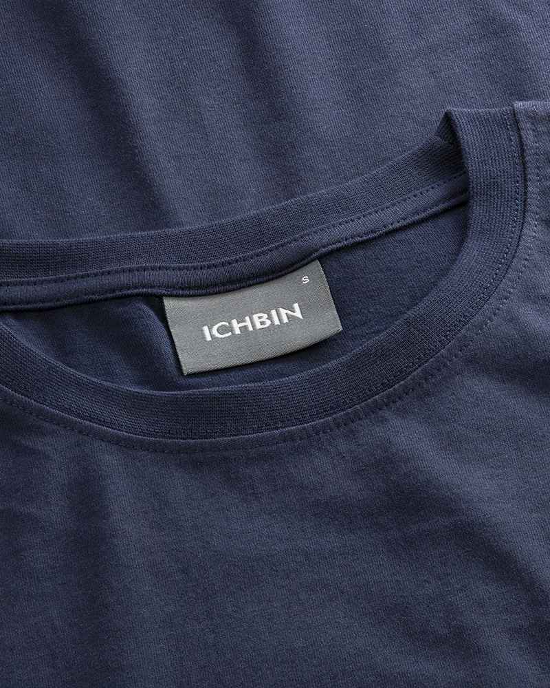 ICHBIN T-Shirt Herren Navy Nackenlabel