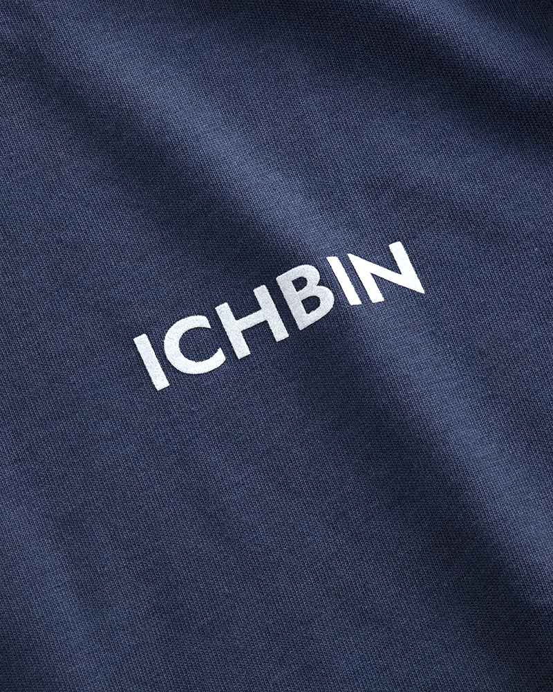ICHBIN T-Shirt Herren Herzensgüte Navy/Hellgrau
