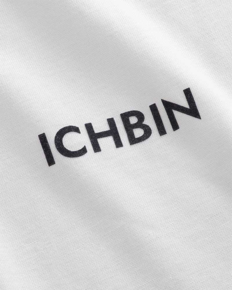 ICHBIN T-Shirt Herren Herzensgüte Weiß/Anthrazit