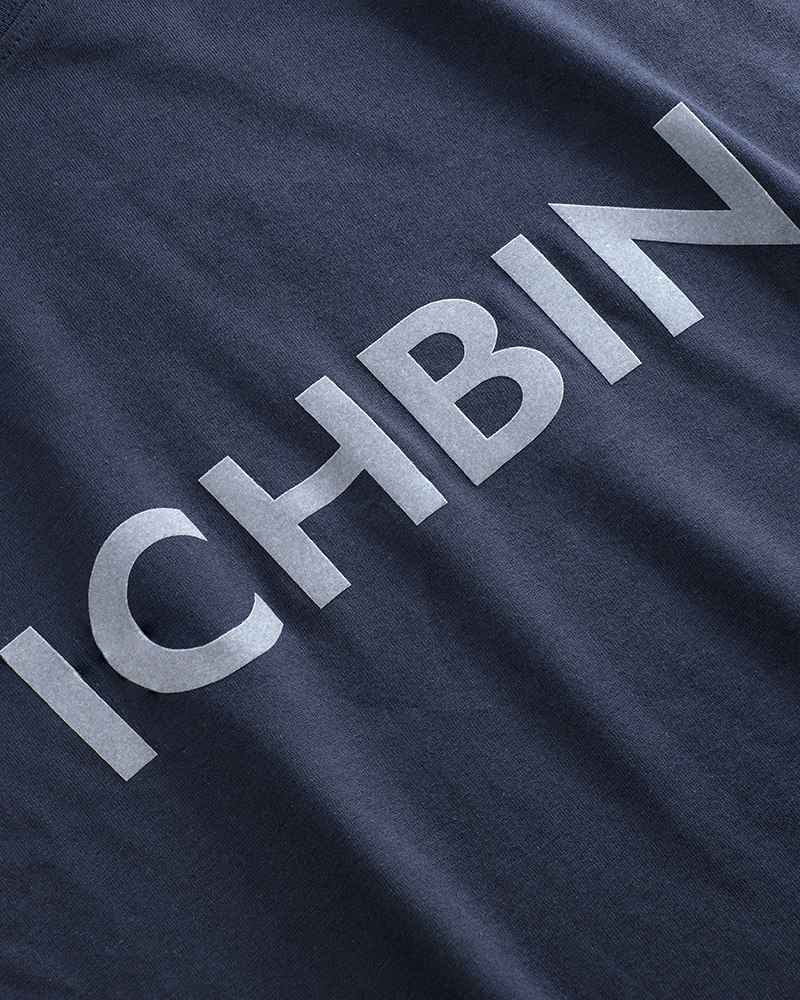 ICHBIN T-Shirt Damen Lebensfreude Navy/Hellgrau