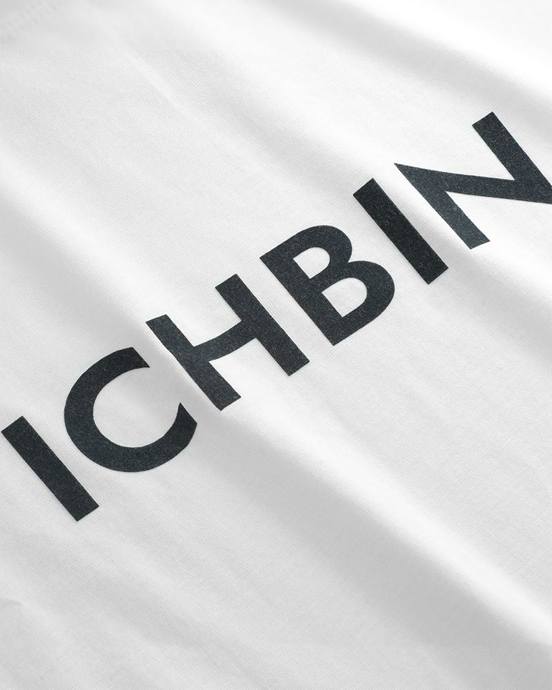 ICHBIN T-Shirt Herren Lebensfreude Weiß/Anthrazit