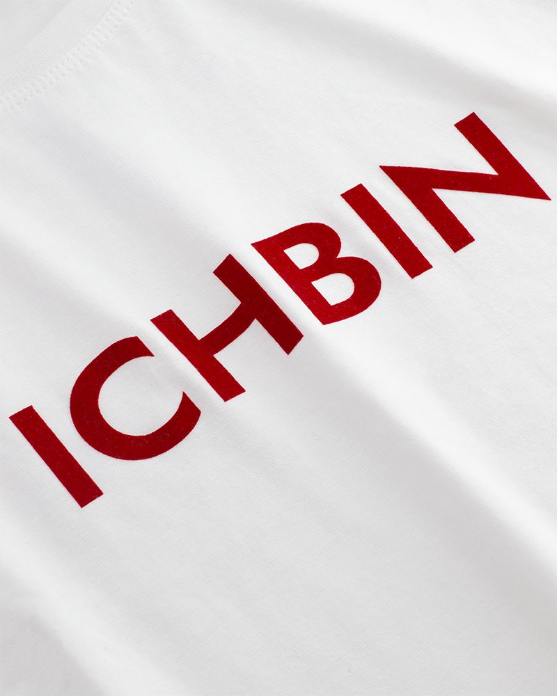 ICHBIN T-Shirt Damen Lebensfreude Weiß/Rot