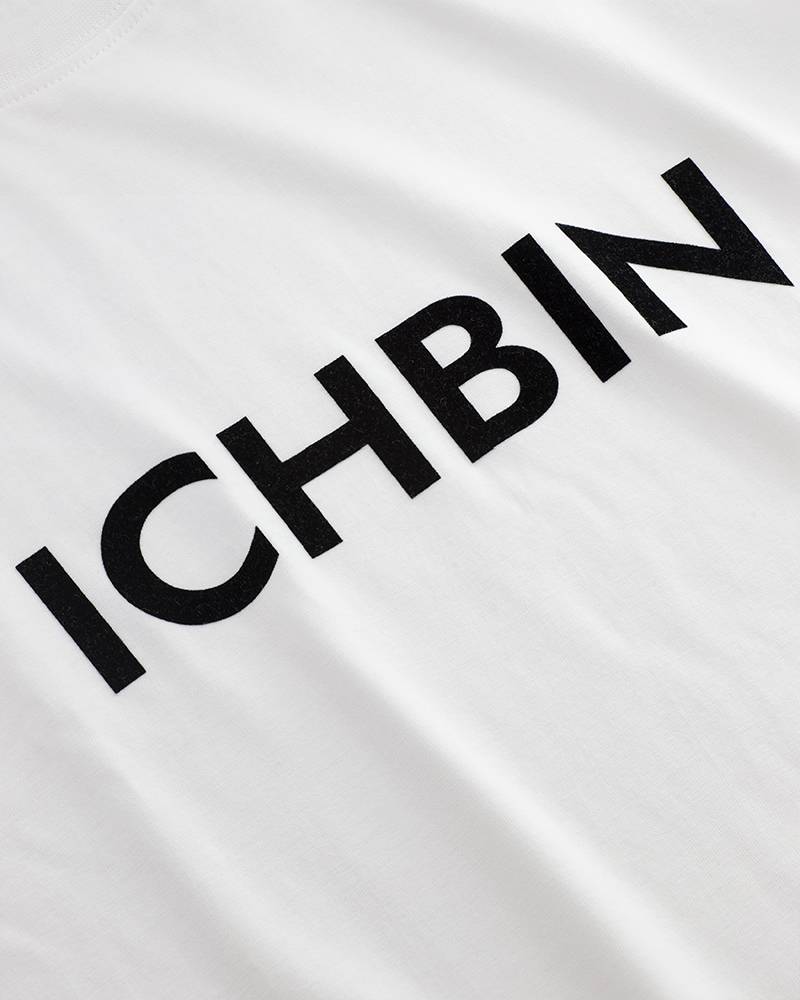 ICHBIN T-Shirt Herren Lebensfreude Weiß/Schwarz