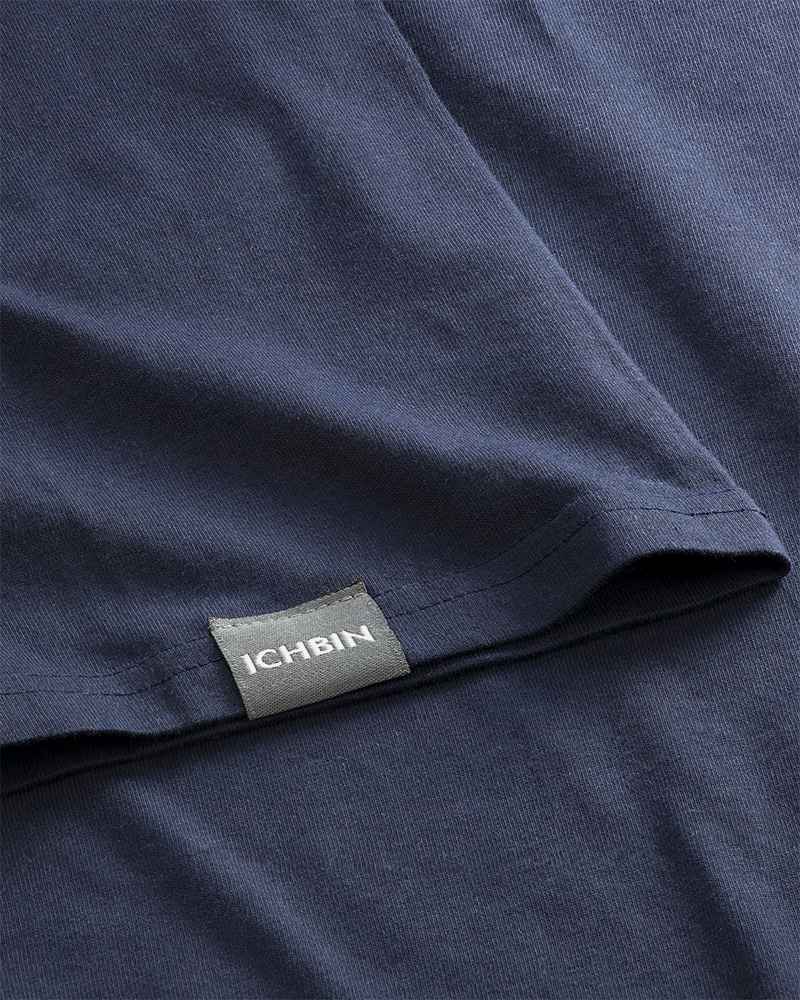 ICHBIN T-Shirt Damen Lebensfreude Navy/Hellgrau Flaglabel