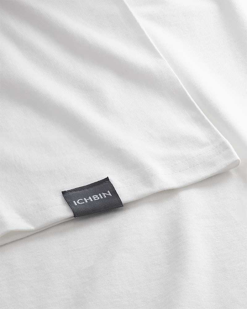 ICHBIN T-Shirt Herren Herzensgüte Weiß/Schwarz Flaglabel