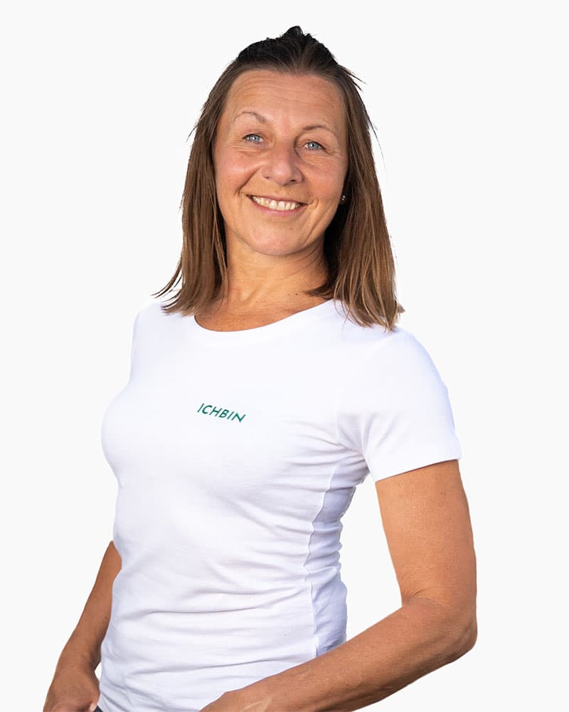 ICHBIN T-Shirt Damen Herzensgüte Weiß/Grün