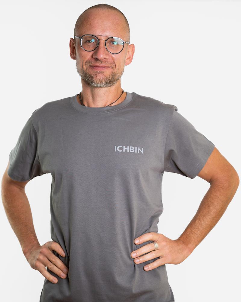 ICHBIN T-Shirt Herren Herzensgüte Grau/Hellgrau