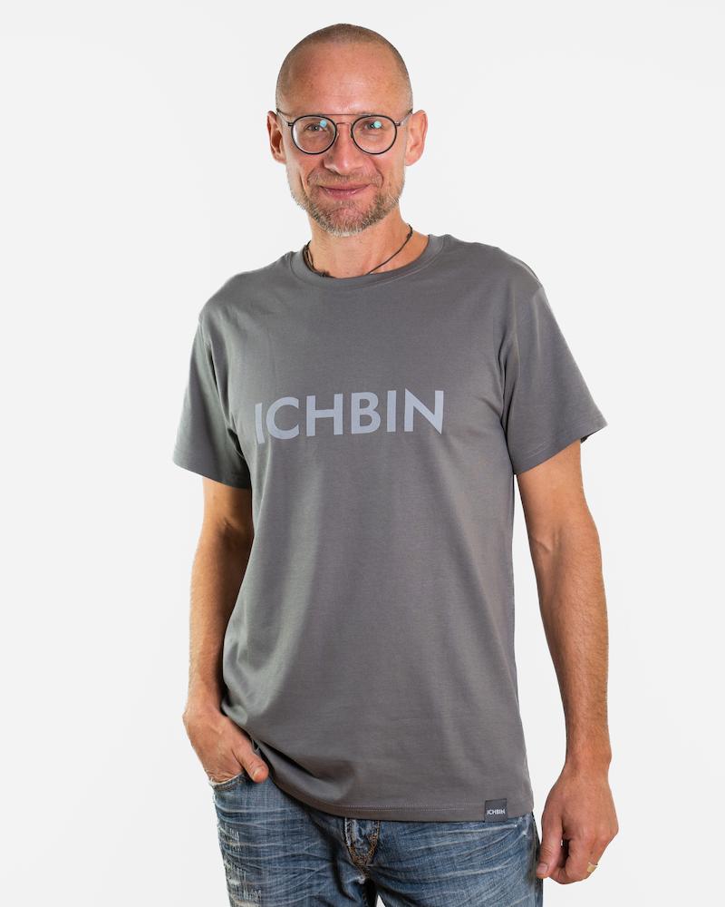 ICHBIN T-Shirt Herren Lebensfreude Grau/Hellgrau