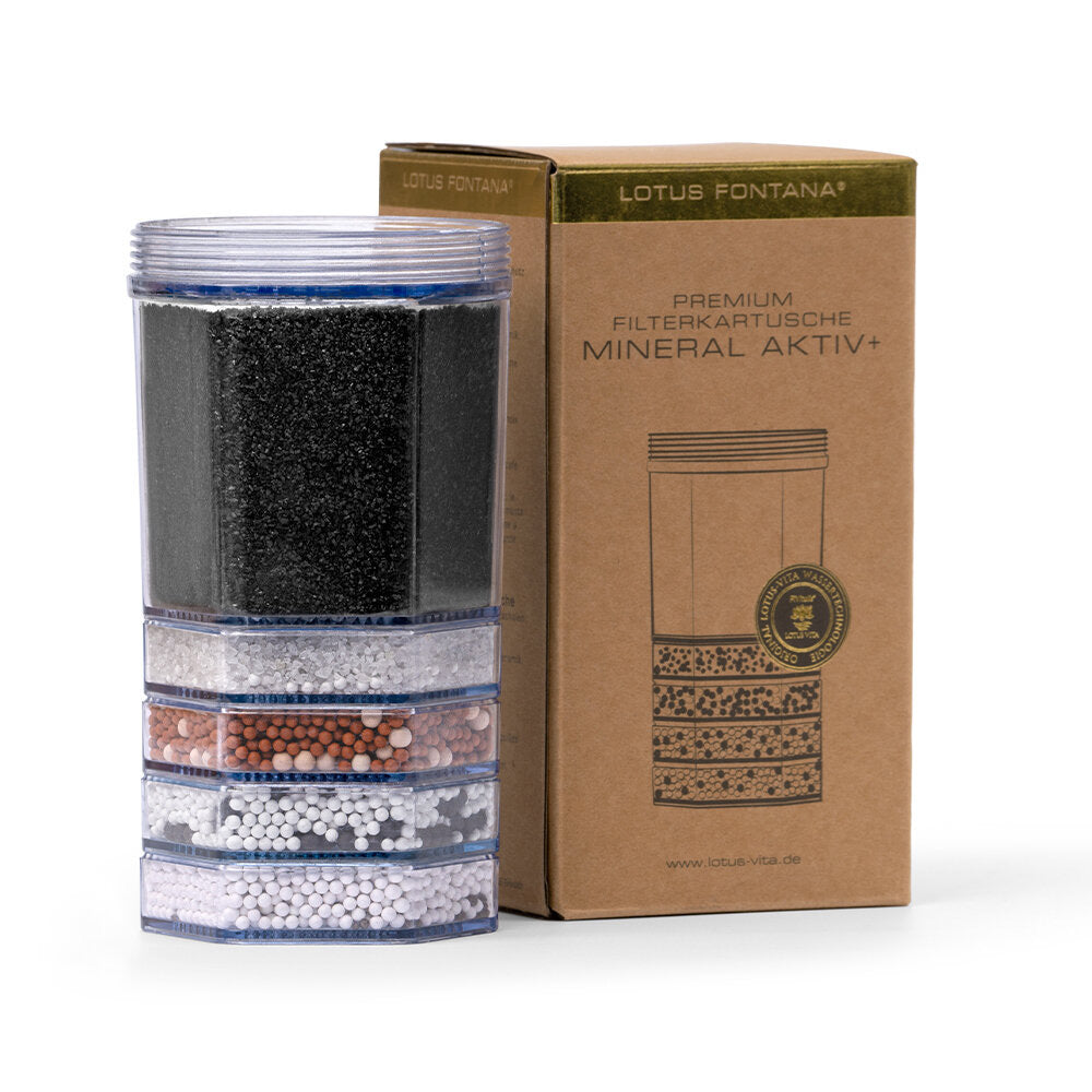 Lotus Fontana Mineral Aktiv Premium Filterkartusche mit Verpackung