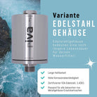rivaALVA Skin & Hair EM Duschfilter mit EM-Keramik Edelstahl Gehäuse