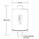 rivaALVA Life EM Trinkwasserfilter mit EM-Keramik Maße